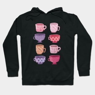 Pink Coffee cups collection Hoodie